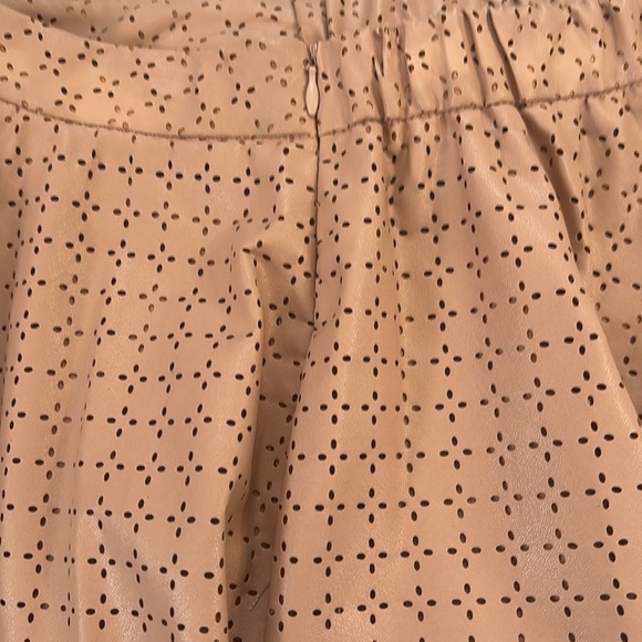 Faux leather Anthropologie skirt Sz 8 windowpane above knee Sunday in Brooklyn - Picture 8 of 9